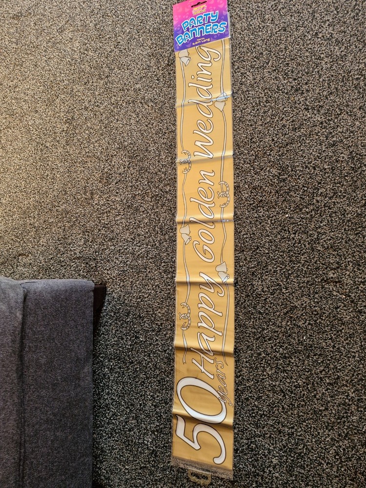 foil banner - golden wedding