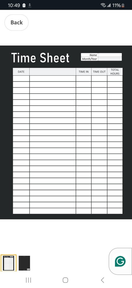 Timesheet Log Book: Daily Timesheet Log Book To Record Time | Work Hours Log | E