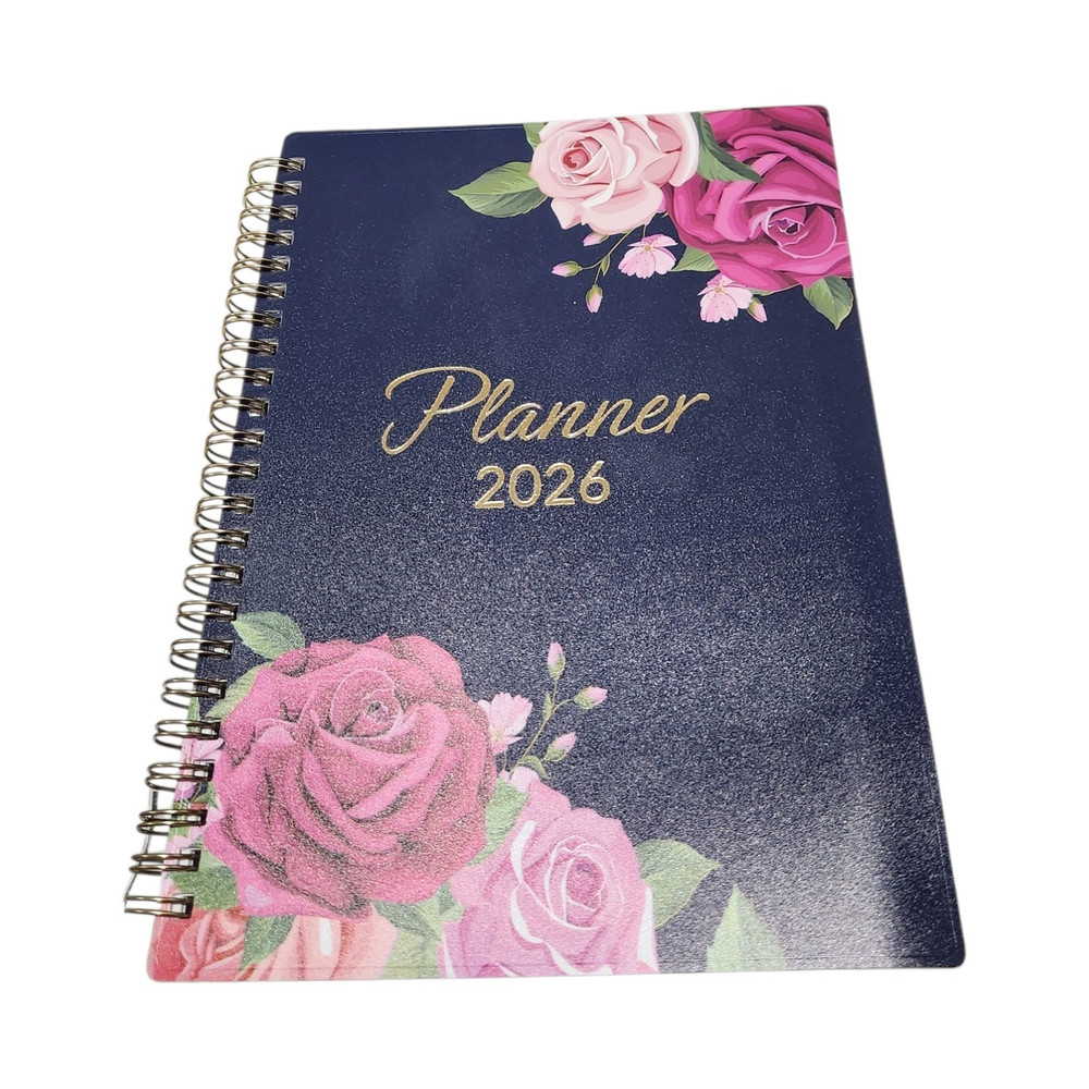 Floral Spiral Bound Planner 2026