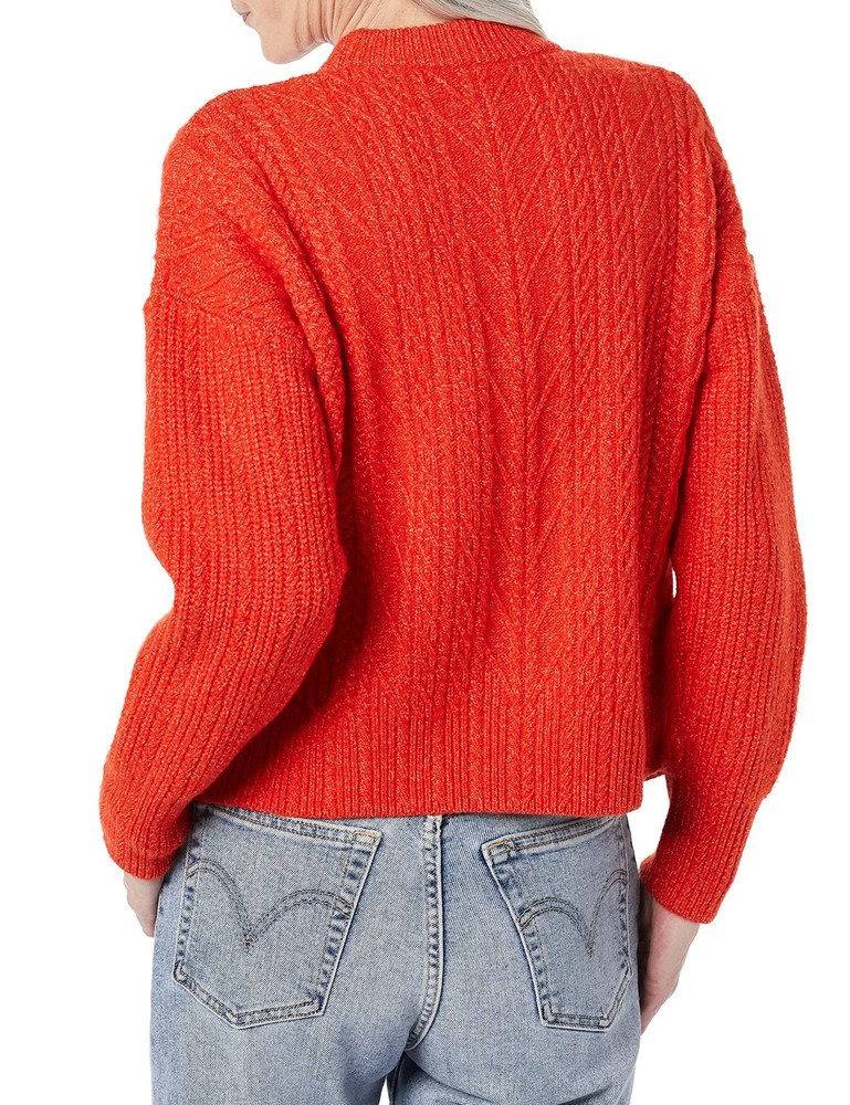 Amazon Essentials Women's Cable Knit Sweater, Soft-Touch Modern Cre... Fast Ship