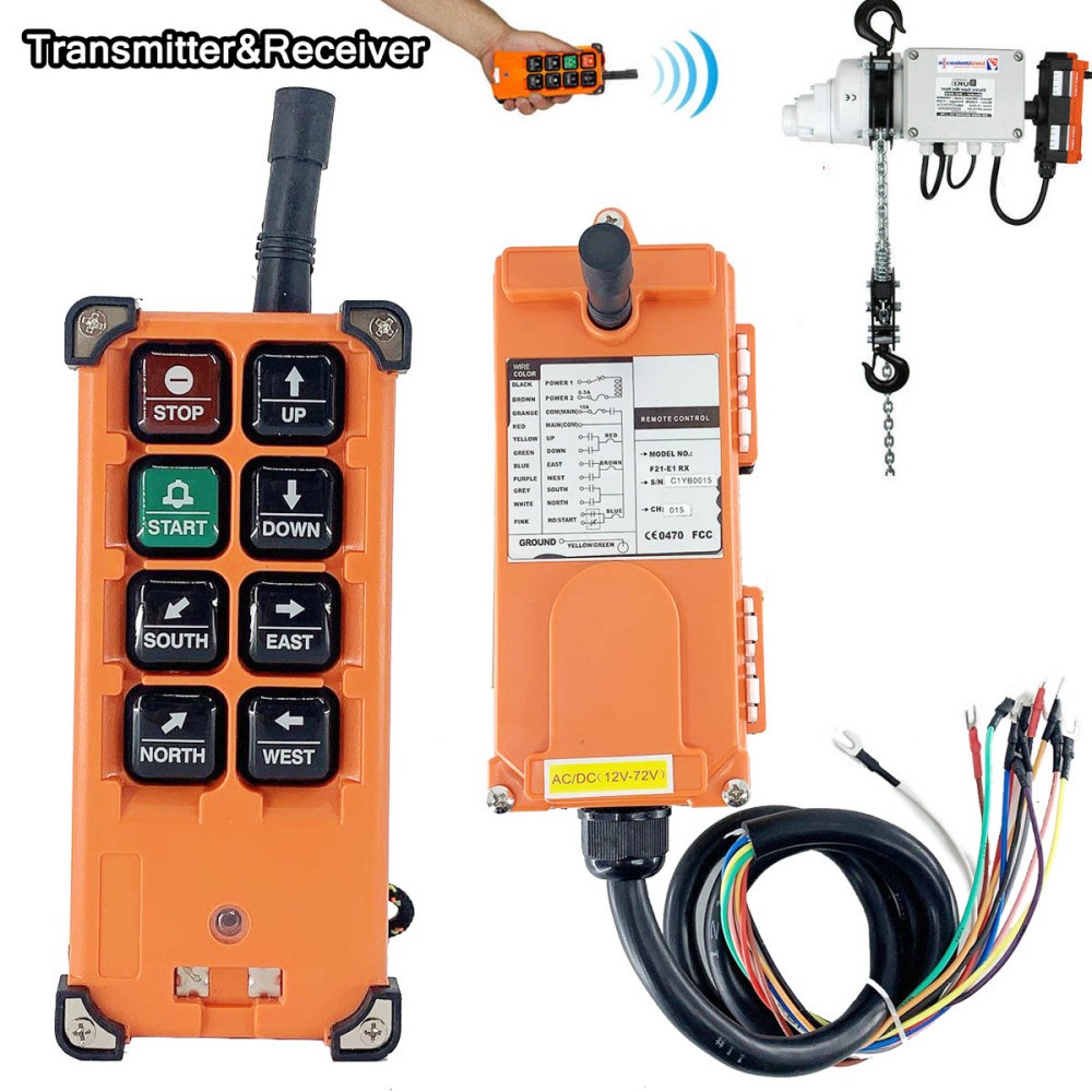 Wireless Crane Remote Control Industrial 8 Buttons Remote Control 12V-24V