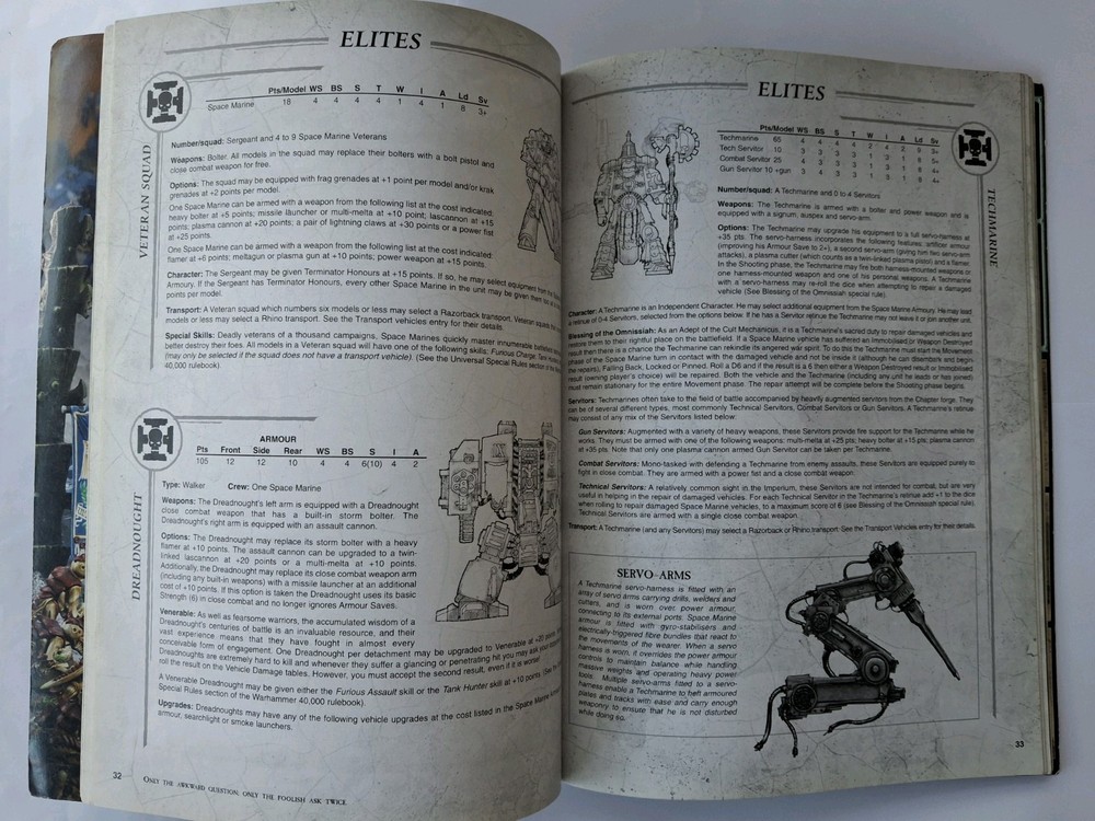 Warhammer, 40k, Space Marines, Codex, Soft Cover, 2004, 4th Edition, Used