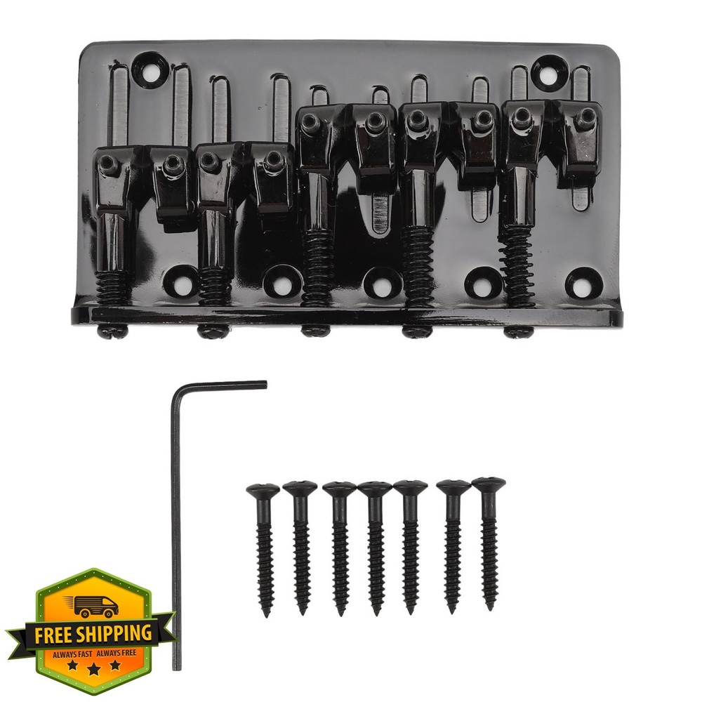 Eujgoov Black 5 String Bass Bridge Hardtail Saddle