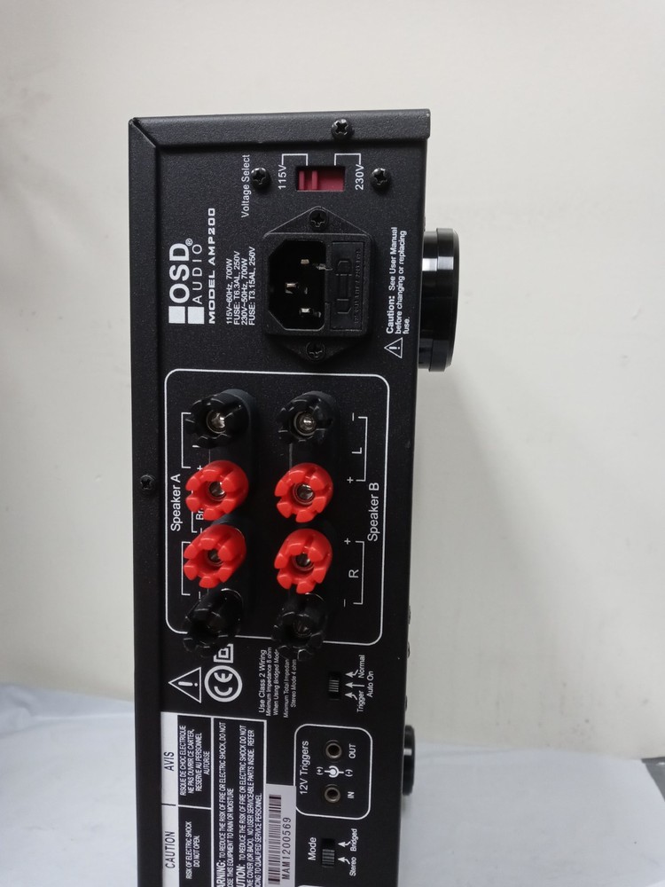 OSD Audio Stereo amplifier: AMP200 200w Class D Stereo/Mono Amplifier