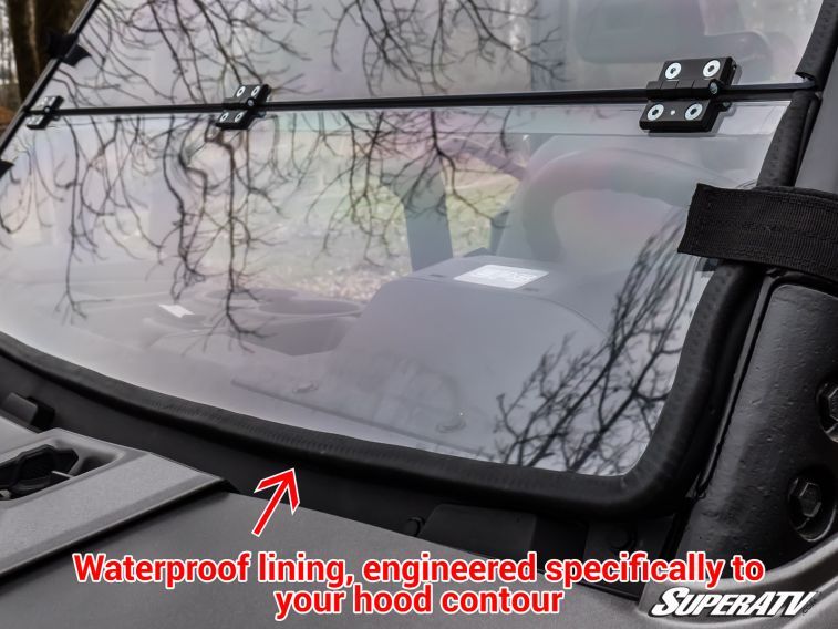 SuperATV Scratch Resistant Flip Down Windshield Polaris Ranger XP 900 / Crew