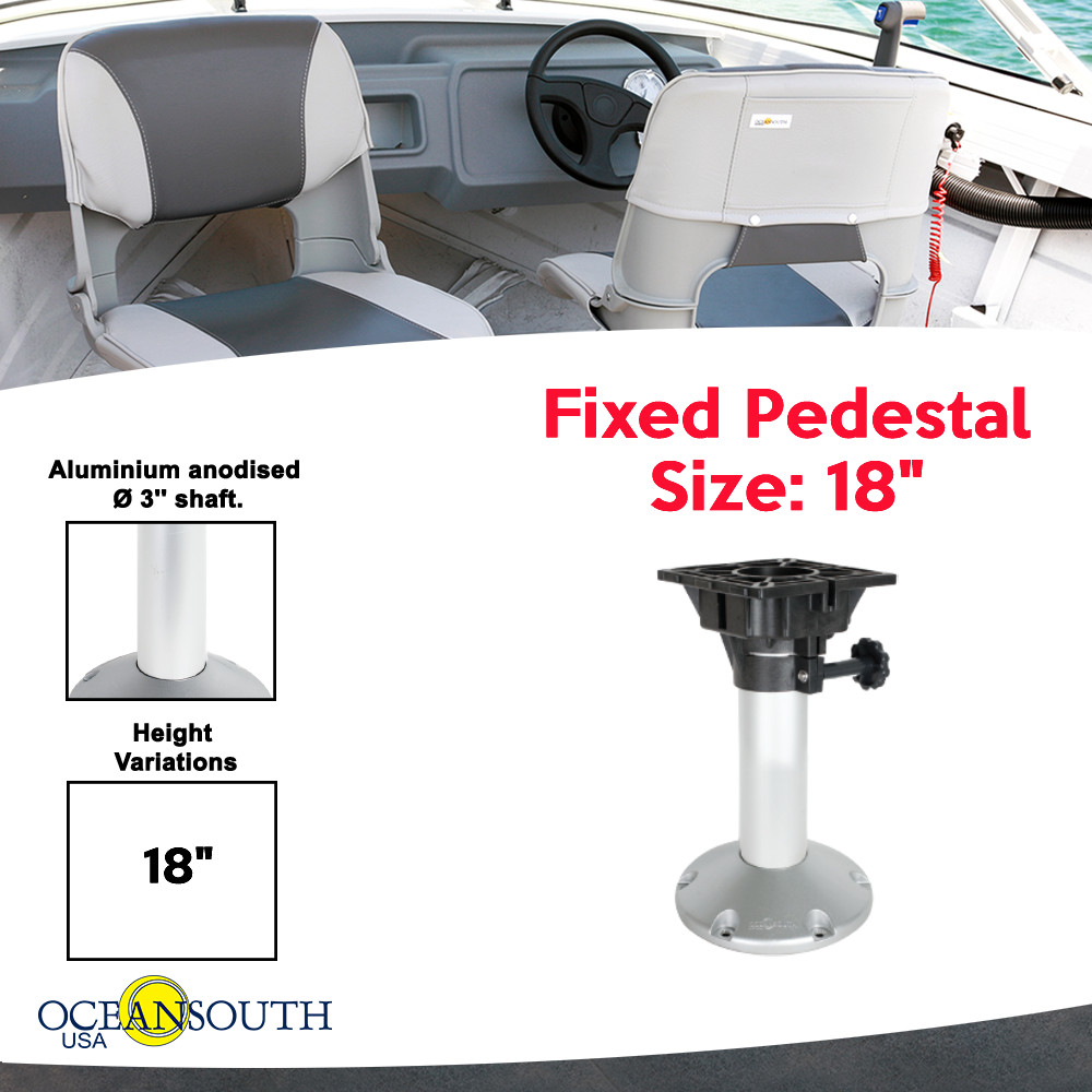 Boat Seat Pedestal Fixed 18"