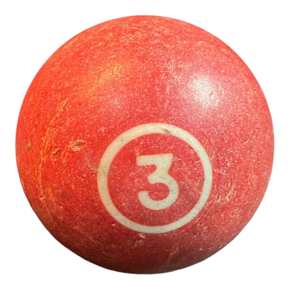 VTG Billiard Pool Ball - Circle Solid Red #3 - 2 1/4" Diameter