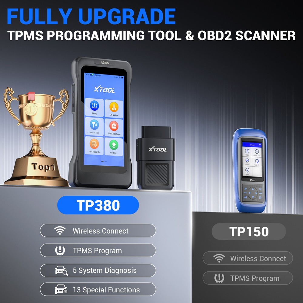 XTOOL TP380 TPMS Programming Relearn OBD2 Scanner Car Dianostic Tool Code Reader