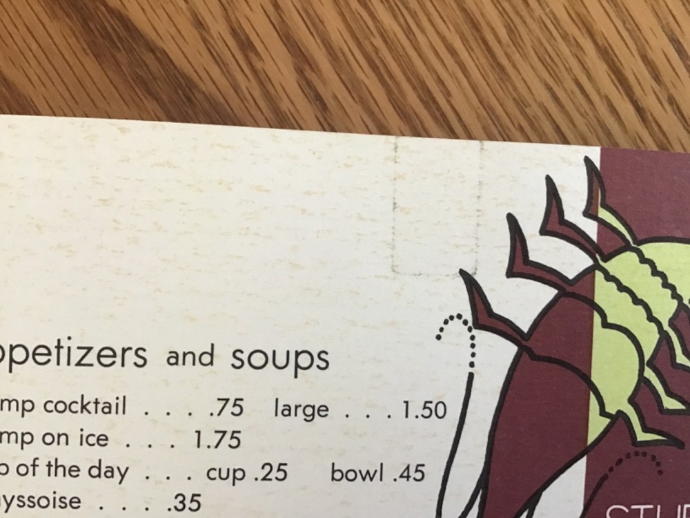 1966 Pelican Restaurant Menu - Clearwater Beach, Florida