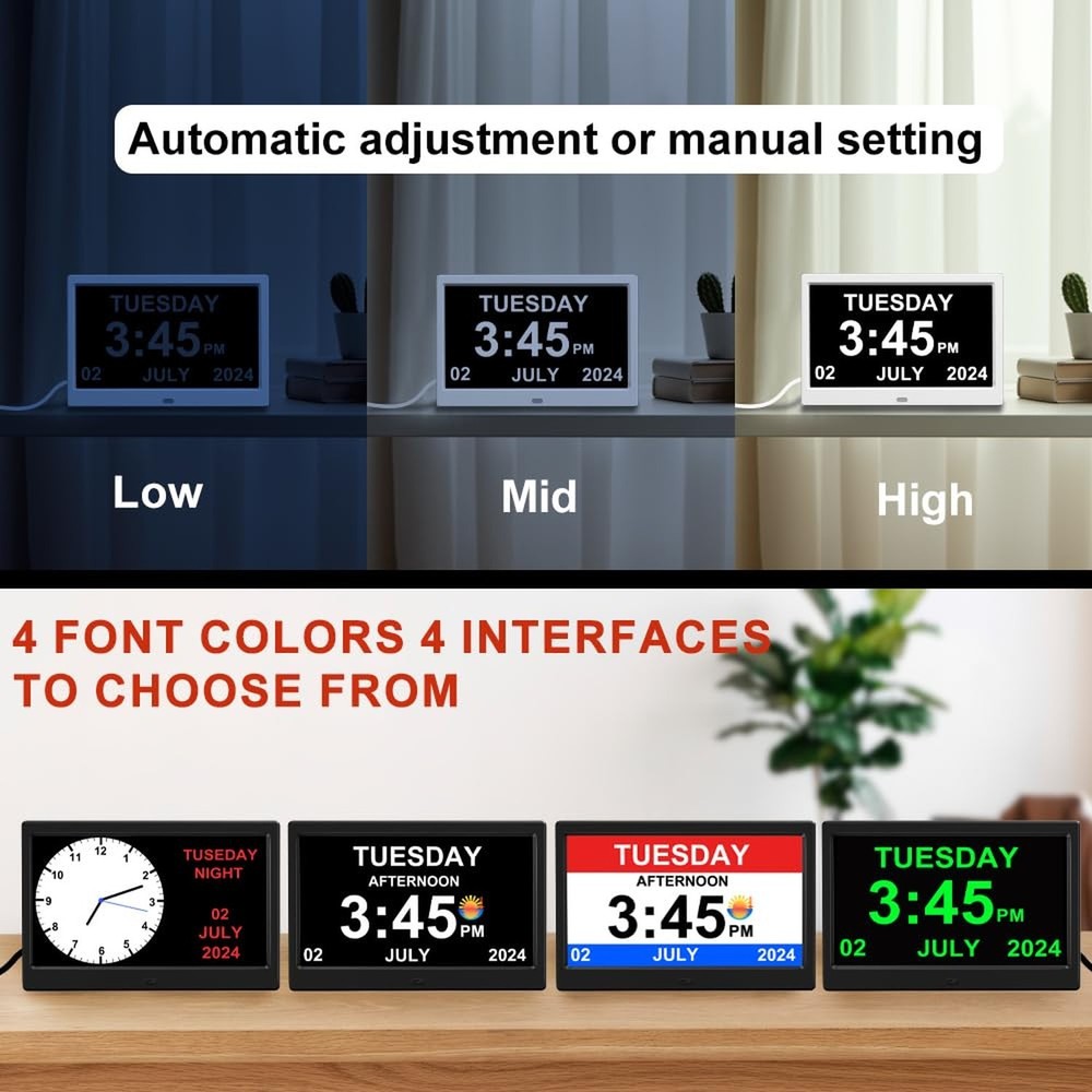 2026 Digital Clock Plug-in (No Battery), Power Outage Memory,DST Display Time...