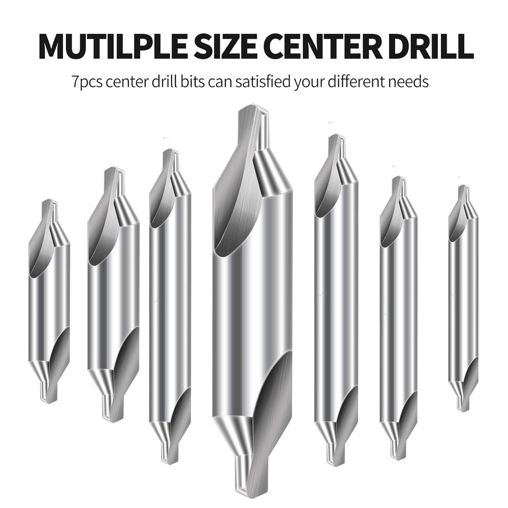 Aleric Center Drill Bits Set - High Speed Steel Bit Countersink...
