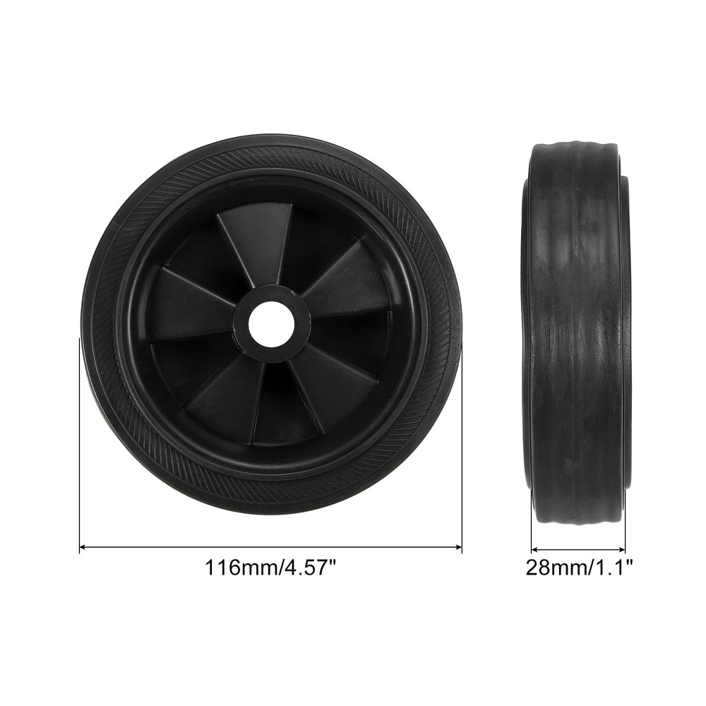 4.5" Universal Air Compressor Wheel with 0.5" Hole Black