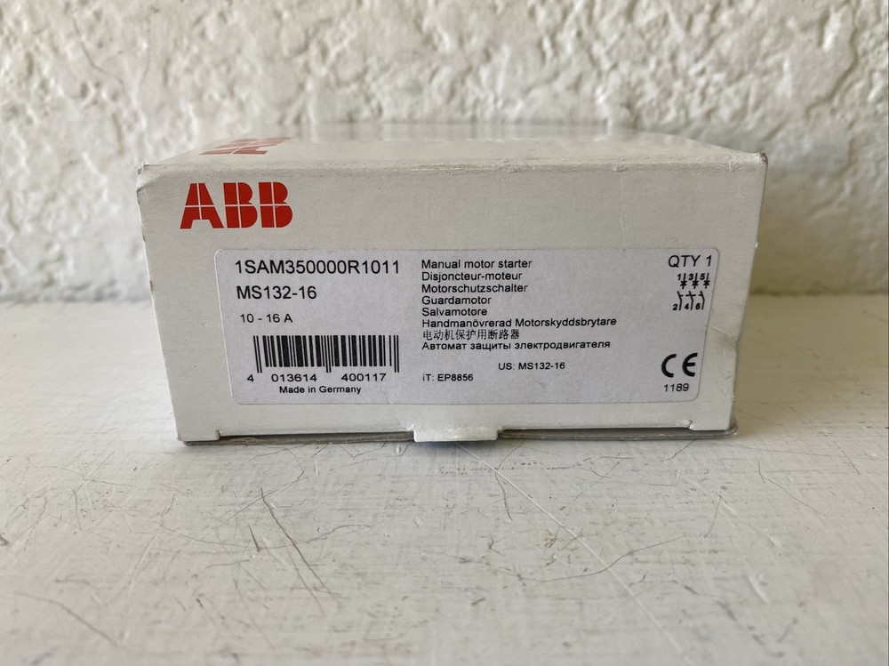 ABB MS132-16 MANUAL MOTOR STARTER 10-16A