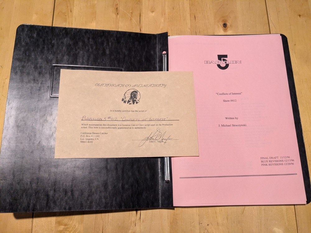 Babylon 5 Original Production Script ~ Conflicts of Interest