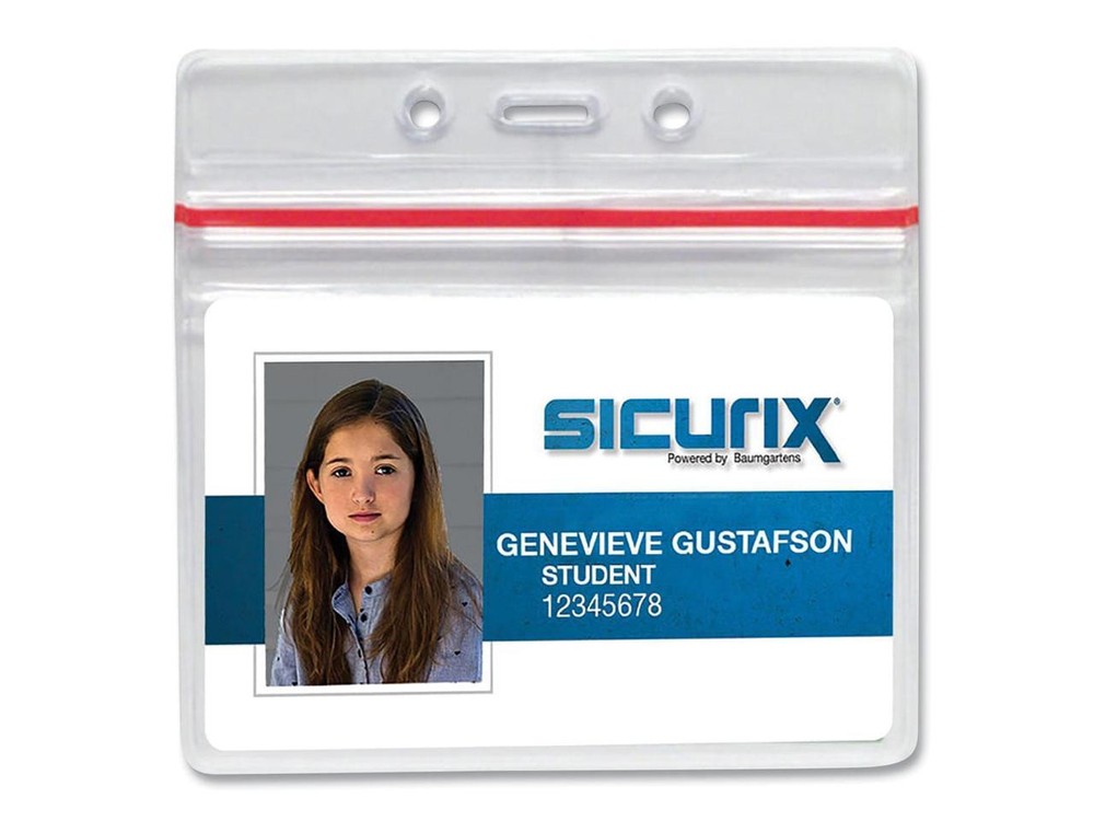 Baumgartens 47830 Sealable ID Badge Holder - Clear
