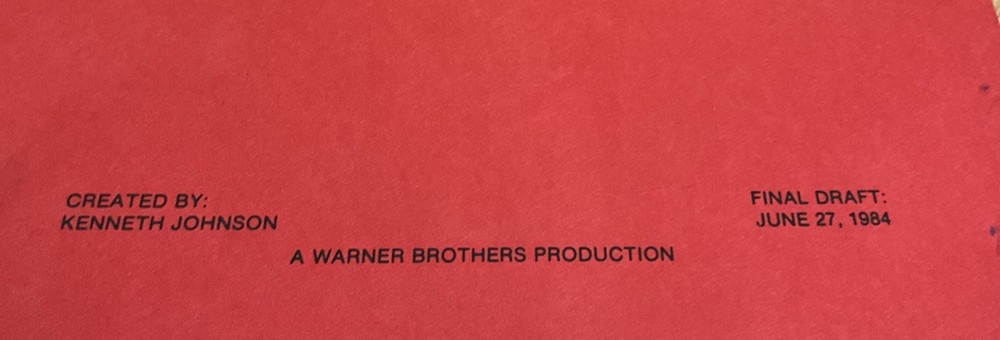 1984 “V The Series” Writers/Directors Guide Script