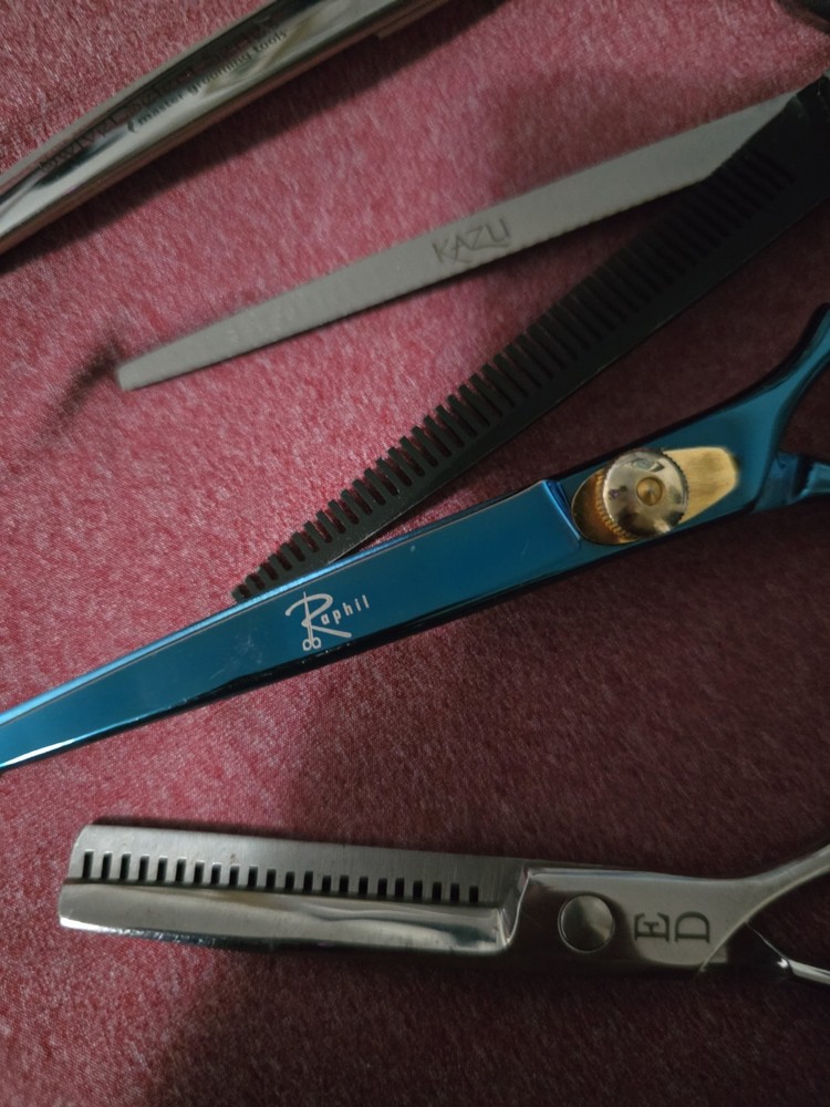 Prof. Grooming Shears Lot – Rose Line, Raphil, KAZU, Thinning & Cutting Scissors
