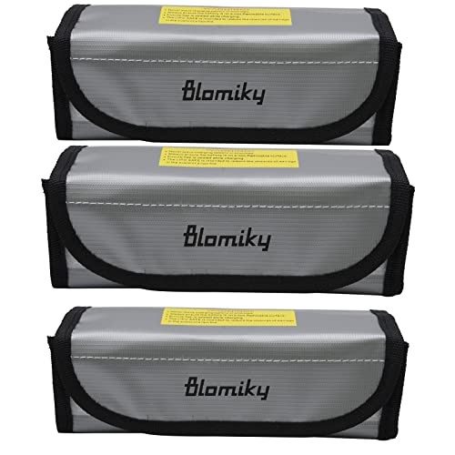 3 Pack 18.5 * 7.5 * 6cm Li-polymer Fireproof Explosionproof Safe Bag Suitable