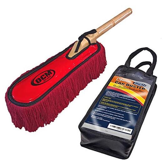 Classic Car Duster with Solid Wood Handle Includes Storage Case - Popular