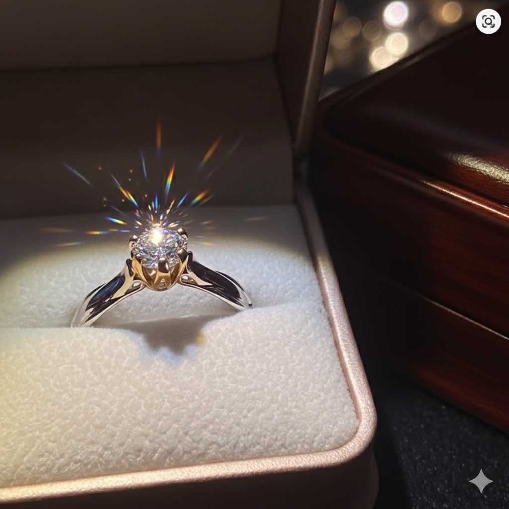 Real 925 Sterling Silver Solid for Women Moissanite Ring Wedding Engage