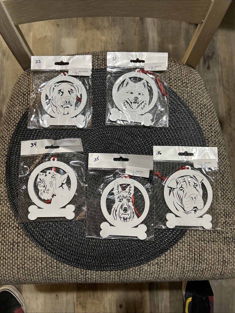 laser cut dog ornaments 40 breeds available