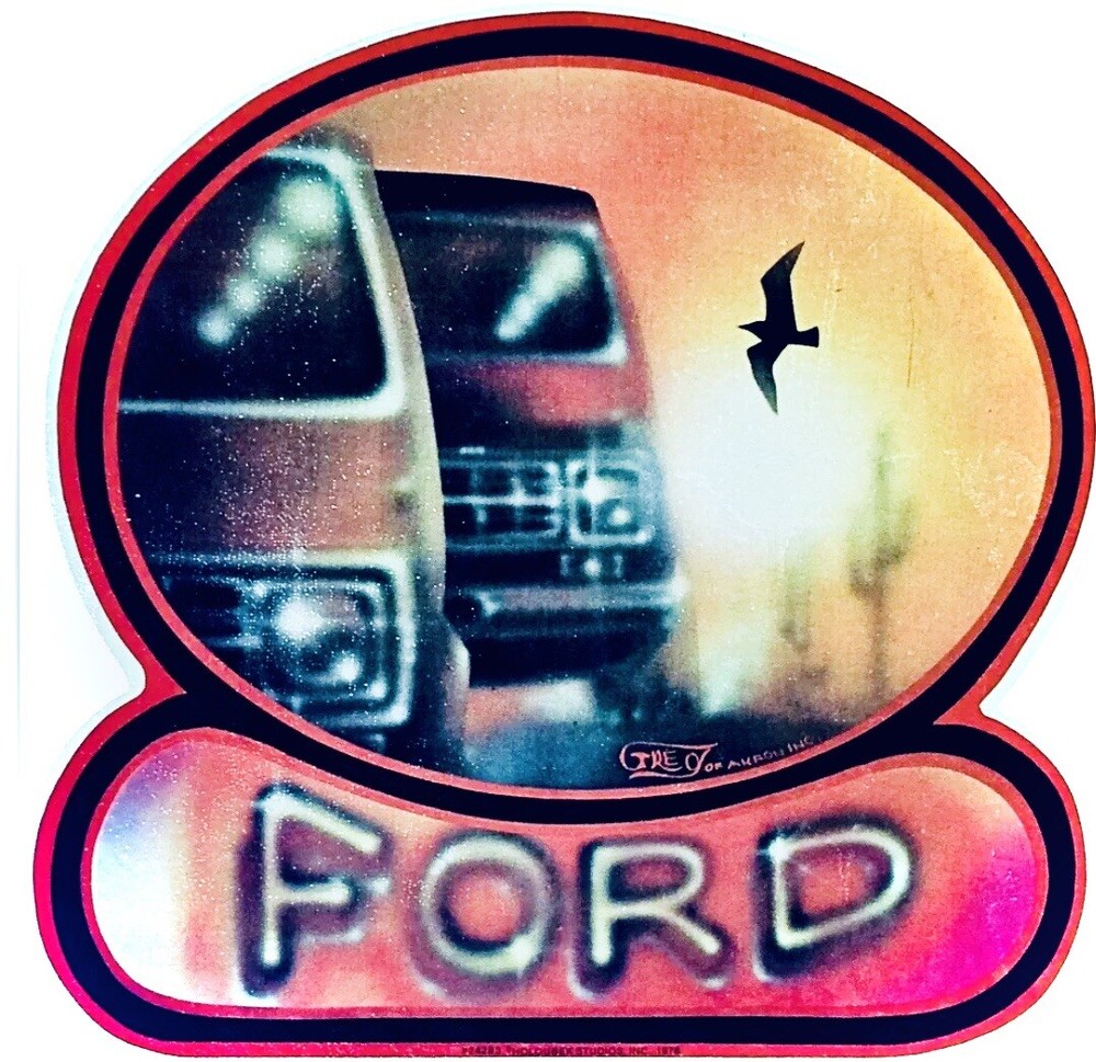 Original Vintage 1970s Ford Van Iron On Transfer