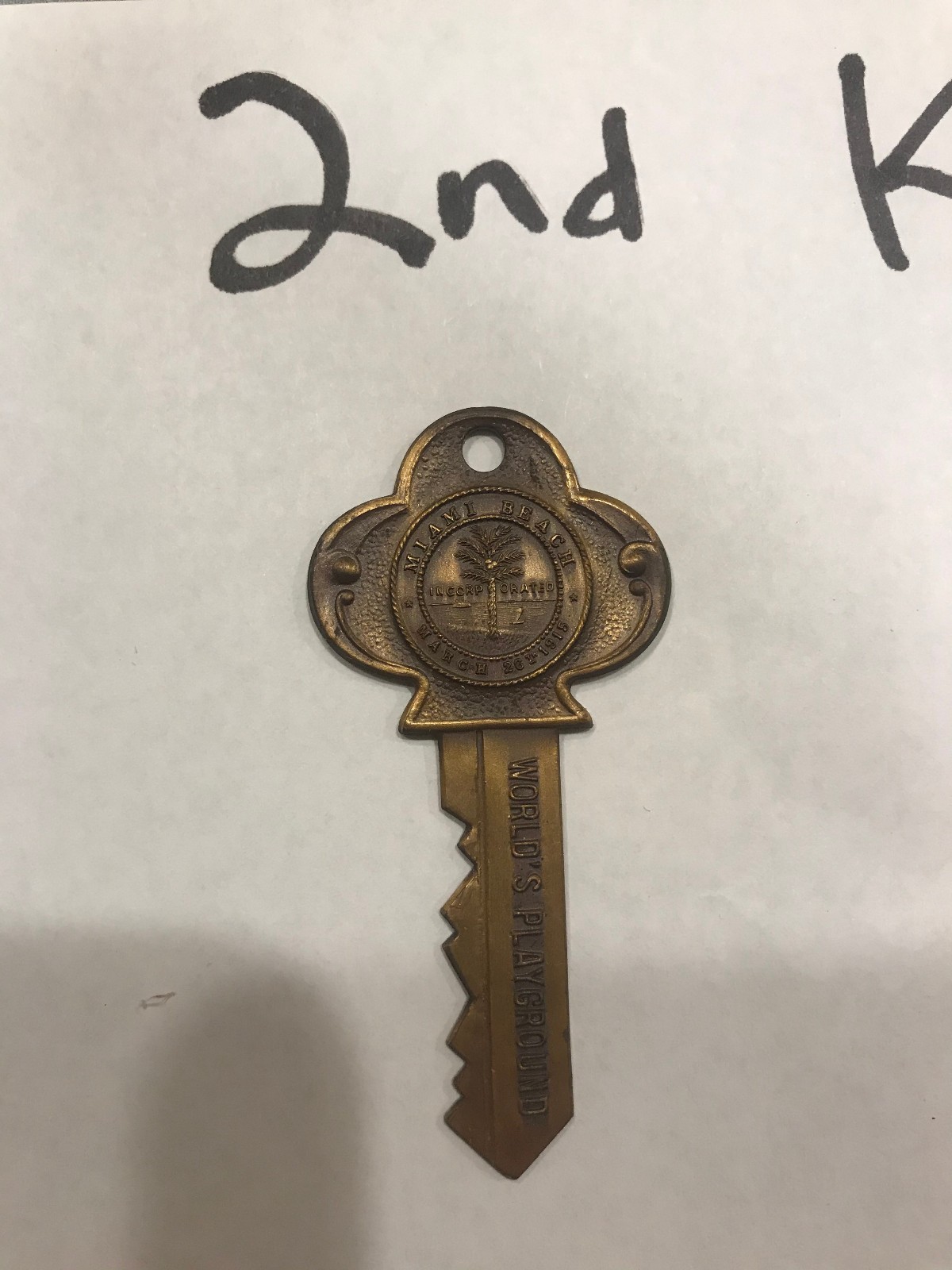 RARE-1950 Key to the City w/ Police Courtesies-Miami Beach FL-Mayor Harold Turk