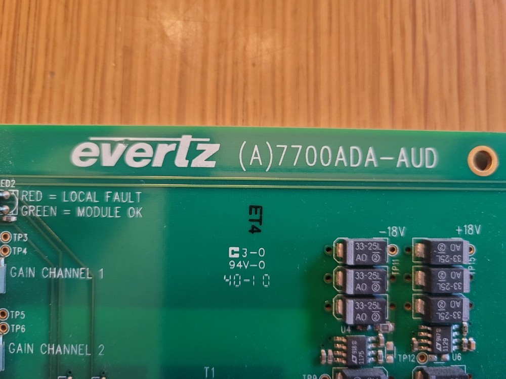 Evertz 7700ADA-AUD Balanced Analog Audio Distribution Amplifier + 3RU backplane