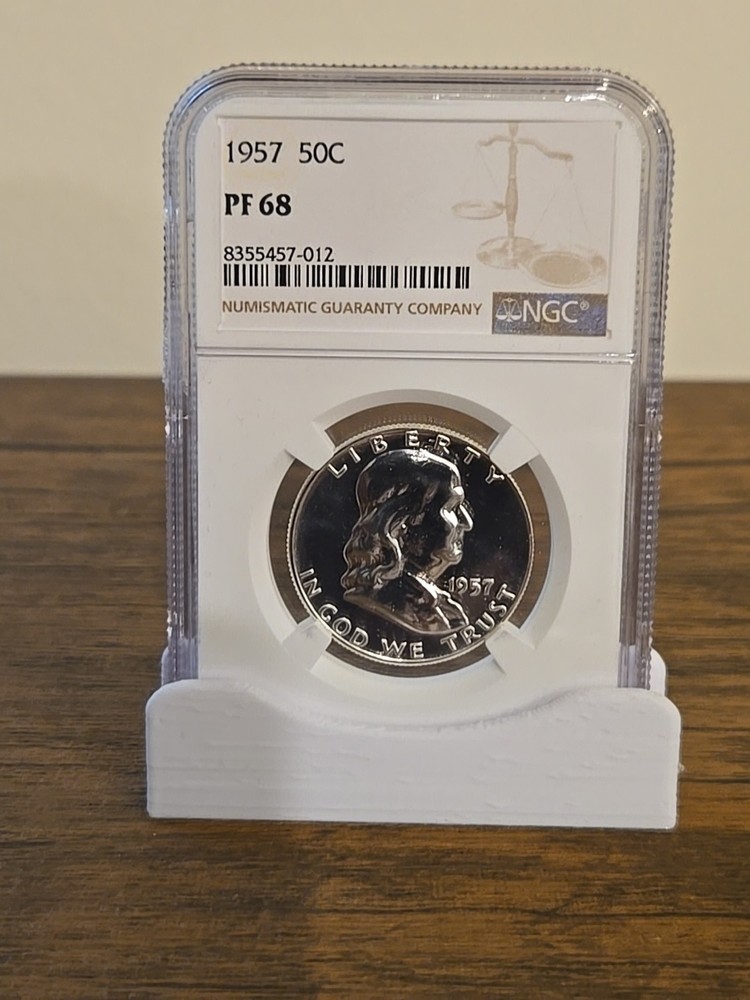 1957 50C PROOF68 Franklin SILVER Half Dollar