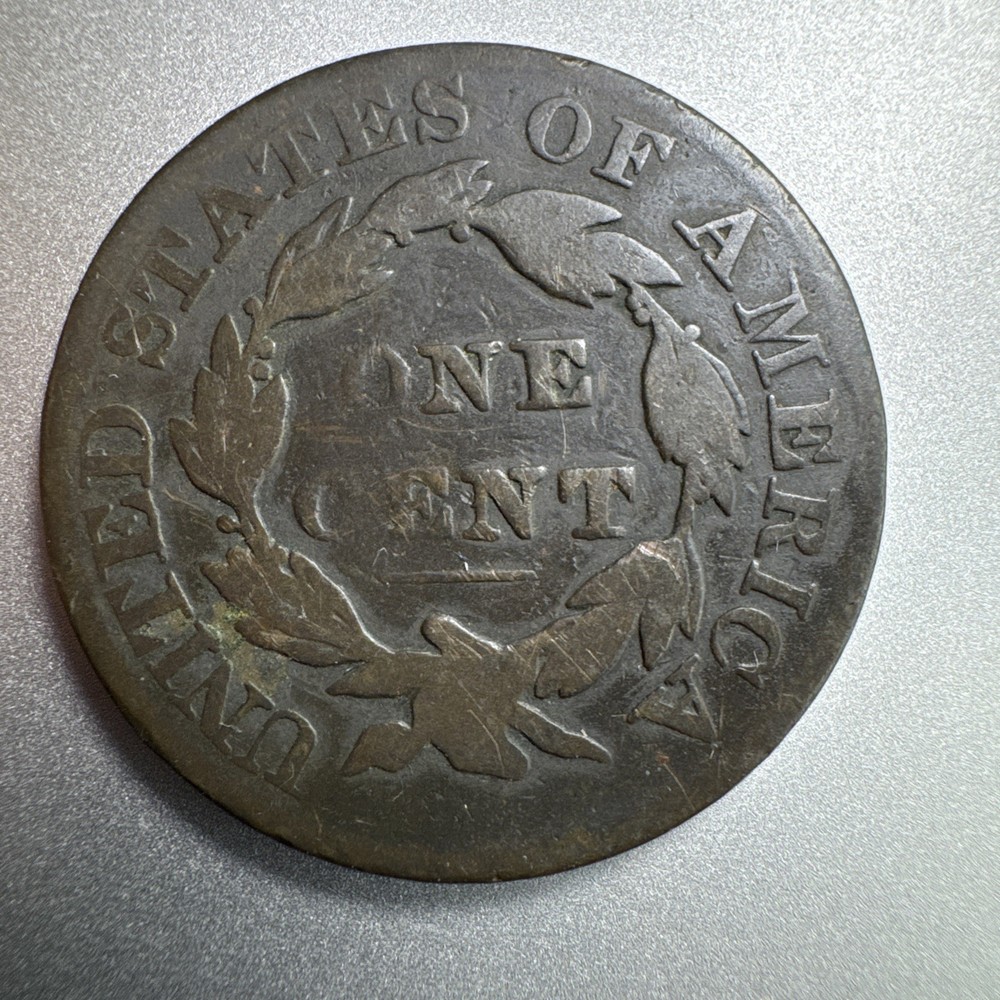 1828 Large Cent US Coin Small Wide Date