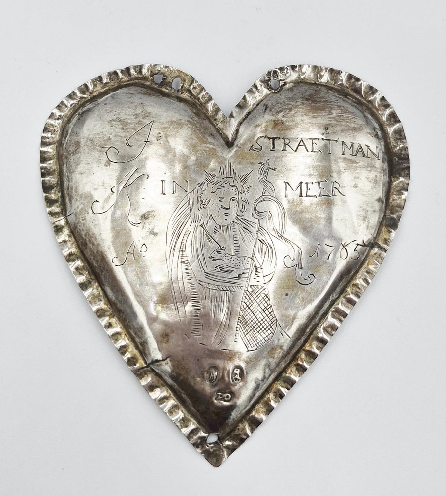 18TH CENTURY DUTCH SOLID SILVER ENGRAVED PLAQUE / PANEL c1765