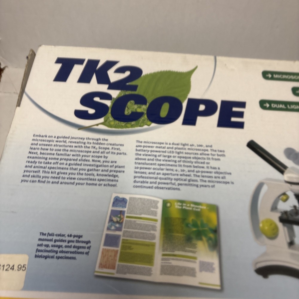 Thames & Kosmos TK2 Scope Microscope and Biology Experiment Kit New SealedIn Box