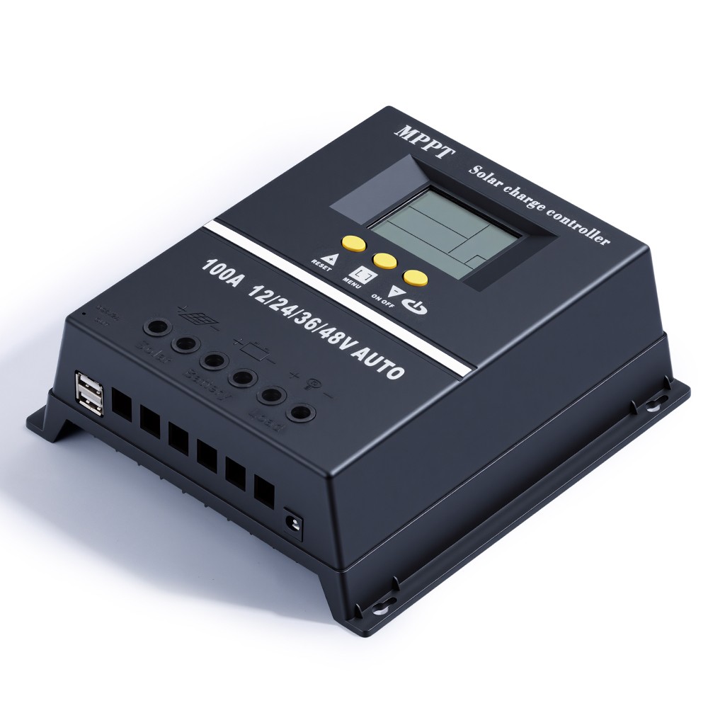 100A MPPT Solar Charge Controller 12/24/36/48V Intelligent Solar Panel Regulator