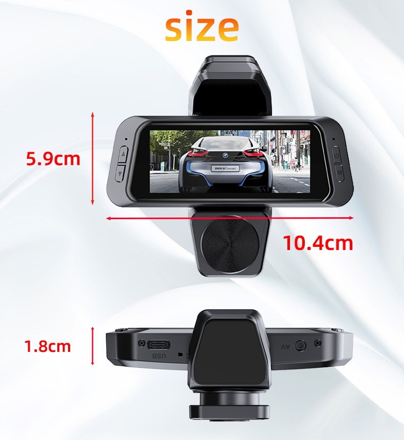 Car Dash Cam Front Rear Camera DVR Dash Camera Video Recorder 170° Wide Angle