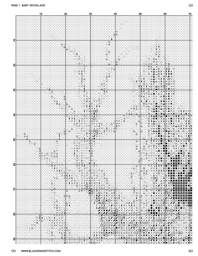 BABY WOODLAND -2 Chart Counted Cross Stitch Pattern Needlework 455