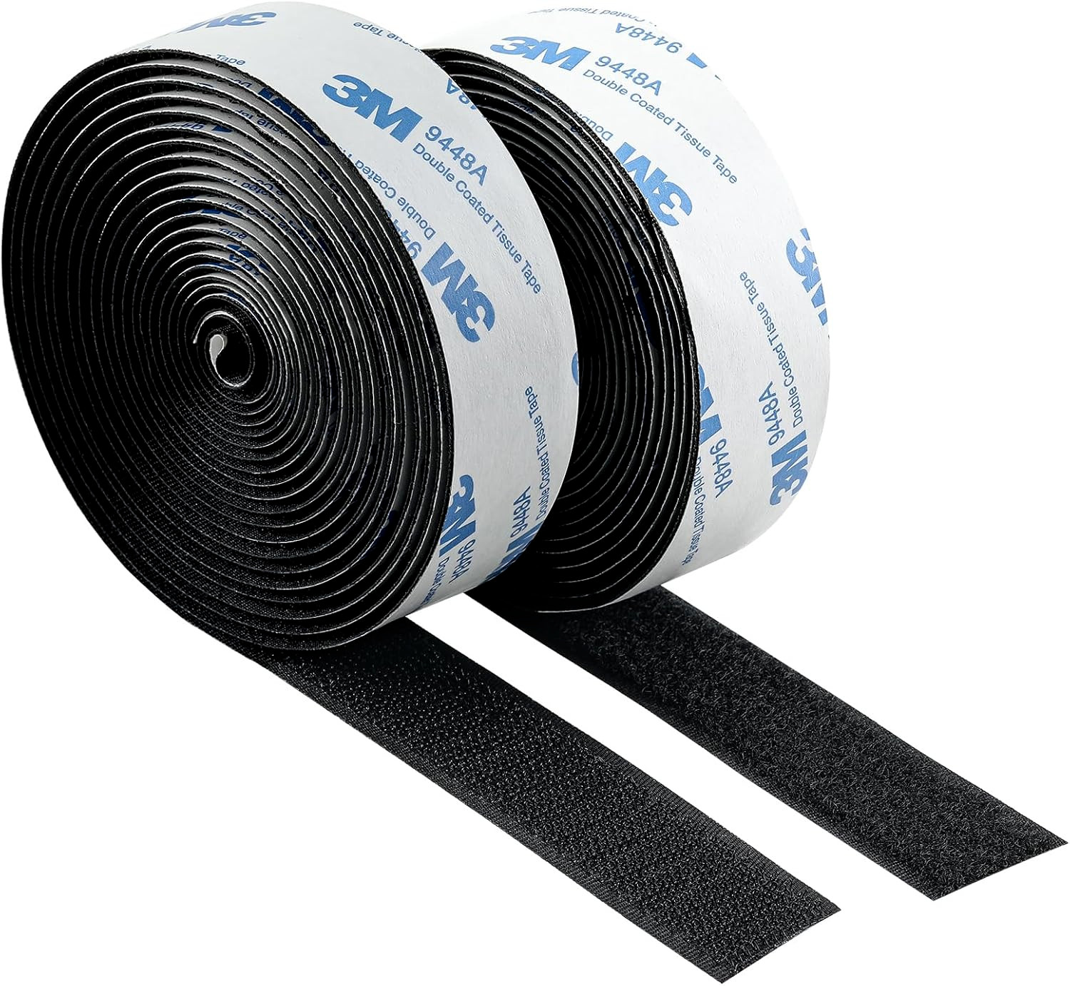 30Ft X 1 Inch Hook and Loop Tape Strips with Adhesive, Heavy Duty Sticky Back