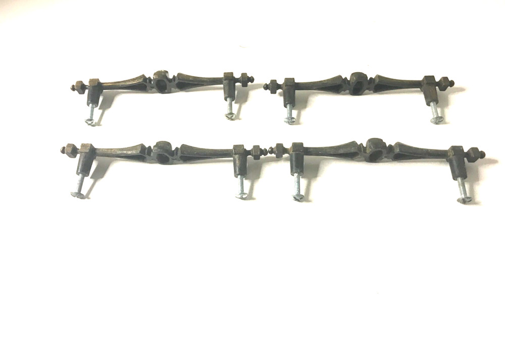 VINTAGE GOTHIC STYLE DRAWER PULLS HANDLES W /HARDWARE (4)