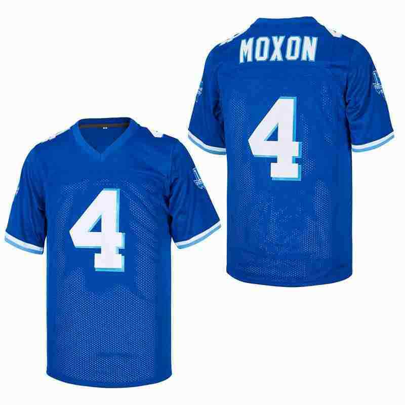 Movie Varsity Jonathan Moxon #4 Jersey West Canaan Coyotes Blues Youth/Men Sewn
