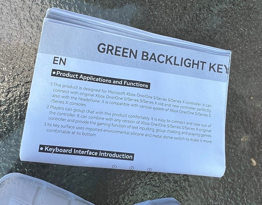 Wireless Keyboard (Microsoft Xbox One Controller) ChatPad TYX-587 NWB