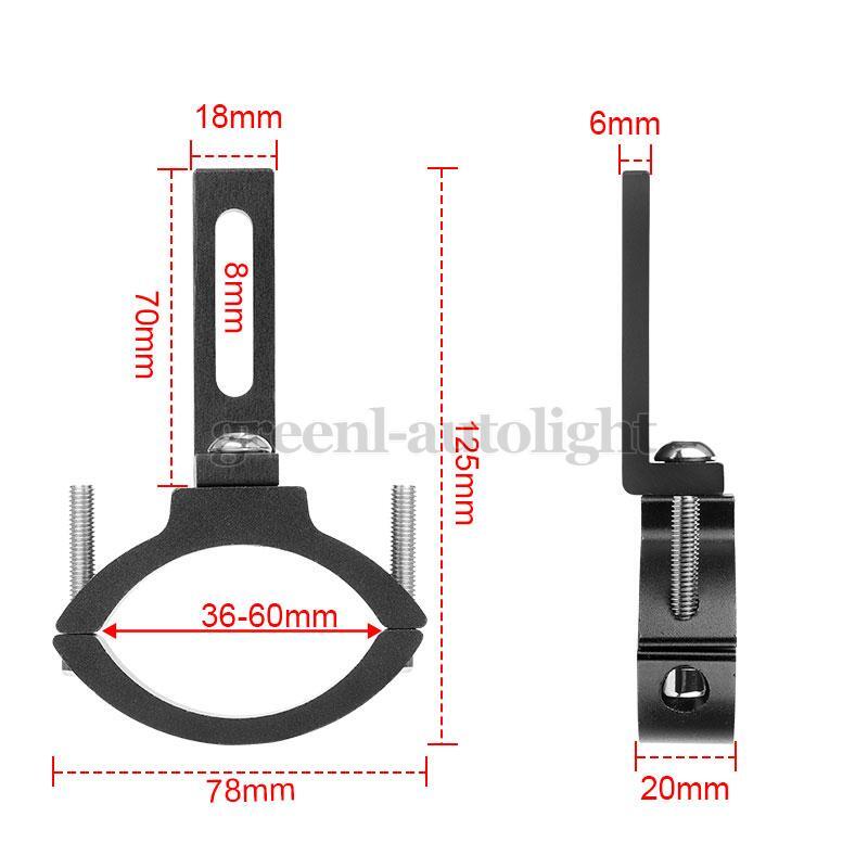 2Pcs Motorcycle 36-60mm Fork Clamp Headlight Spot Light Fog Mount Bracket Holder