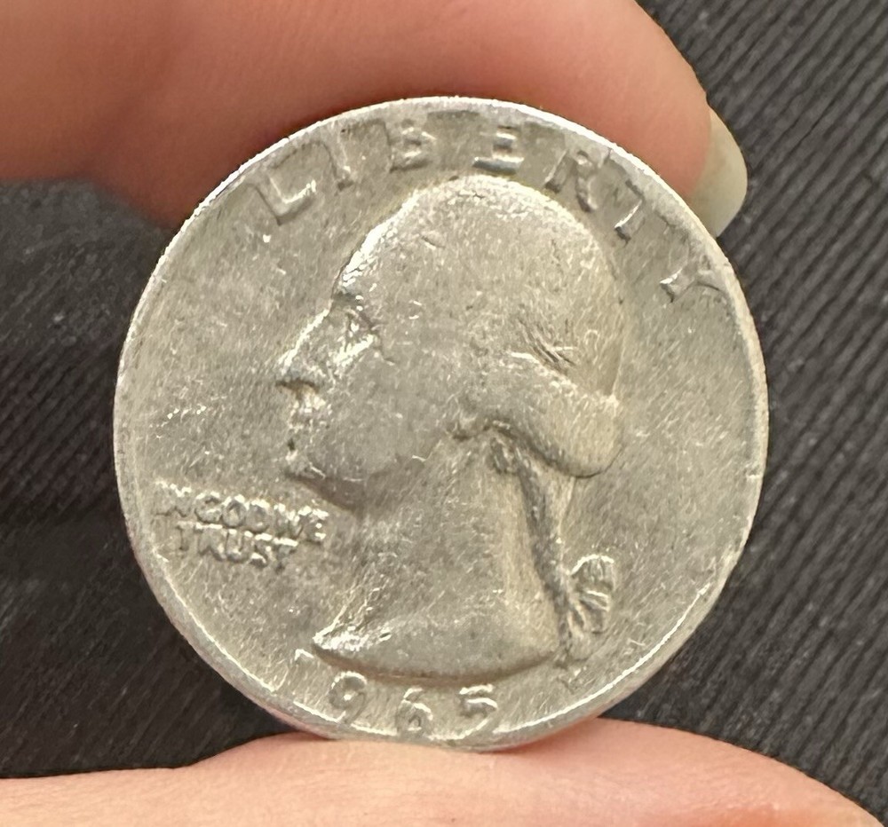 1965 Quarter Several Mint Errors, Such As The “I” And “N” Are Connected