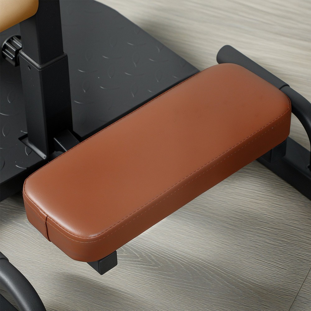 Soozier Sissy Squat Machine Hip Thrust Machine with Push Up Stand, Black