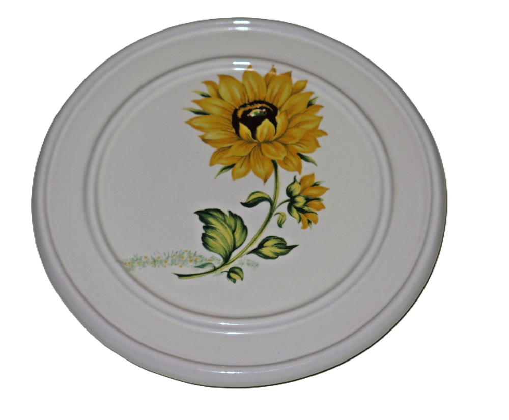 Frankoma Pottery Painted Sunflower Trivet