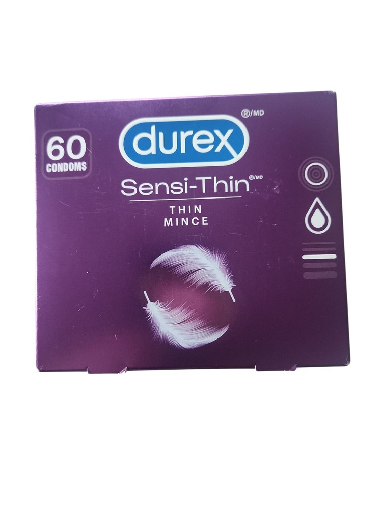 Durex Sensi-Thin, Condoms, Lubricated, Super Thin, Value Pack, 60 Count