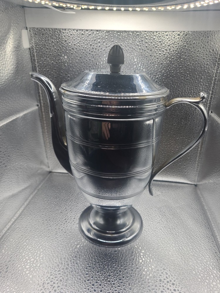 Chromium/brass Coffee/Tea Serving Pot