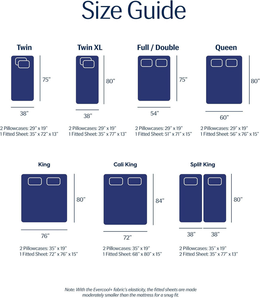 Midnight Blue Full Sheet Set + Extra Pillowcases - Buy 2, Get 30% Off!