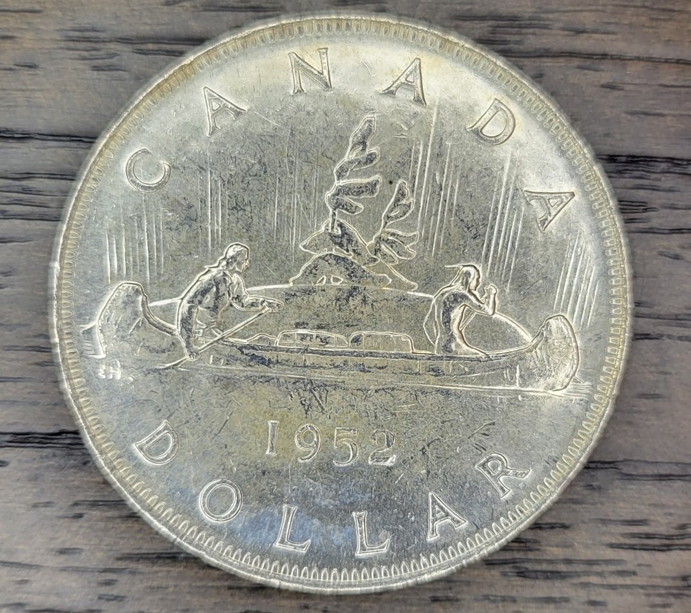 1952 Canada SILVER One Dollar Piece