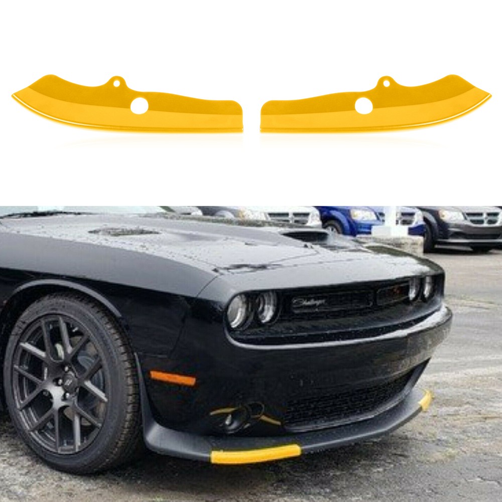 Front Bumper Lip Splitter Protector Cover Trim Yellow For Dodge Challenger 2015+