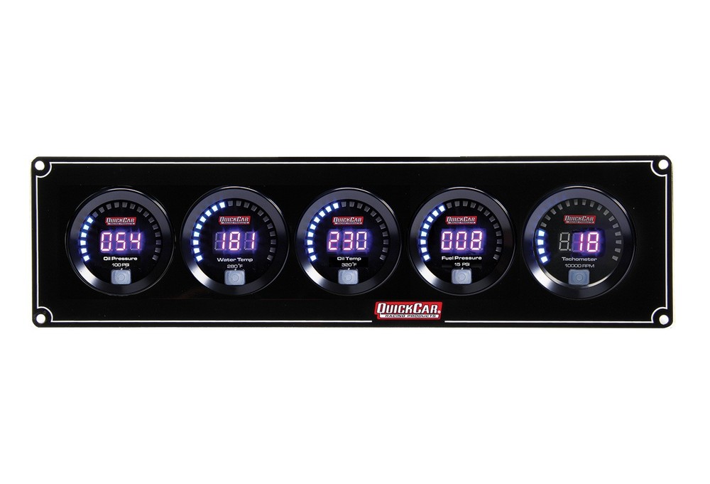 QUICKCAR RACING PRODUCTS Digital 4-1 Gauge Panel Kit with Tachometer