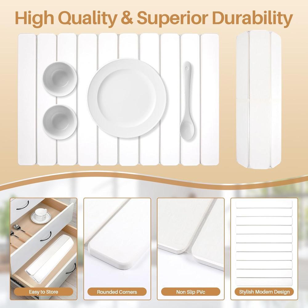 2 PCS Quick Dry Stone Dishes Mats for Kitchen Counter,Collapsible Quick Drying D